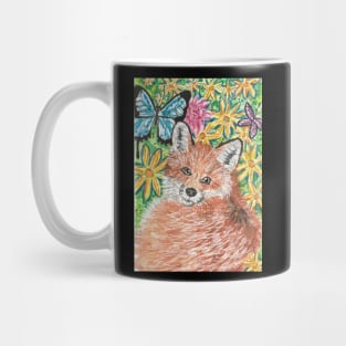 Fox in the flowers Mug